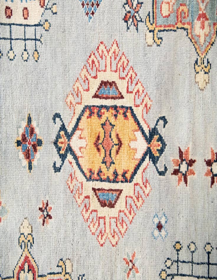 Detail image of  12' x 17' 4  Hand Knotted Kazak Rug