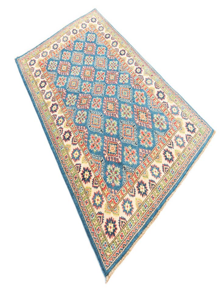 Detail image of  4' x 6' 2  Hand Knotted Kazak Rug