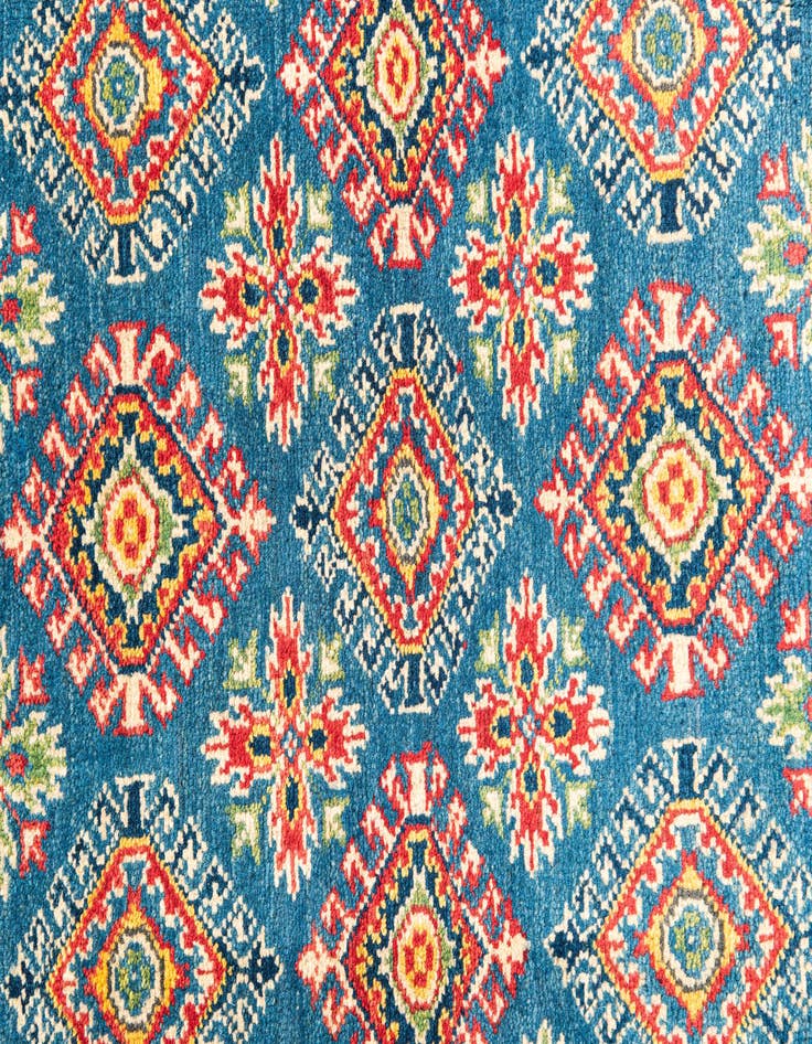Detail image of  4' x 6' 2  Hand Knotted Kazak Rug