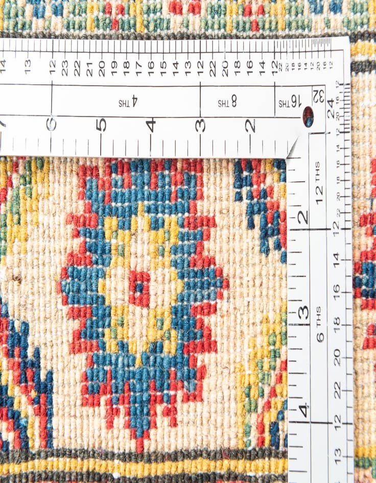 Detail image of  4' x 6' 2  Hand Knotted Kazak Rug