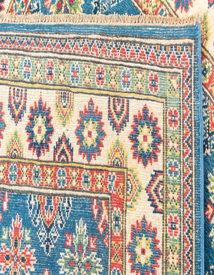 Detail image of  4' x 6' 2  Hand Knotted Kazak Rug