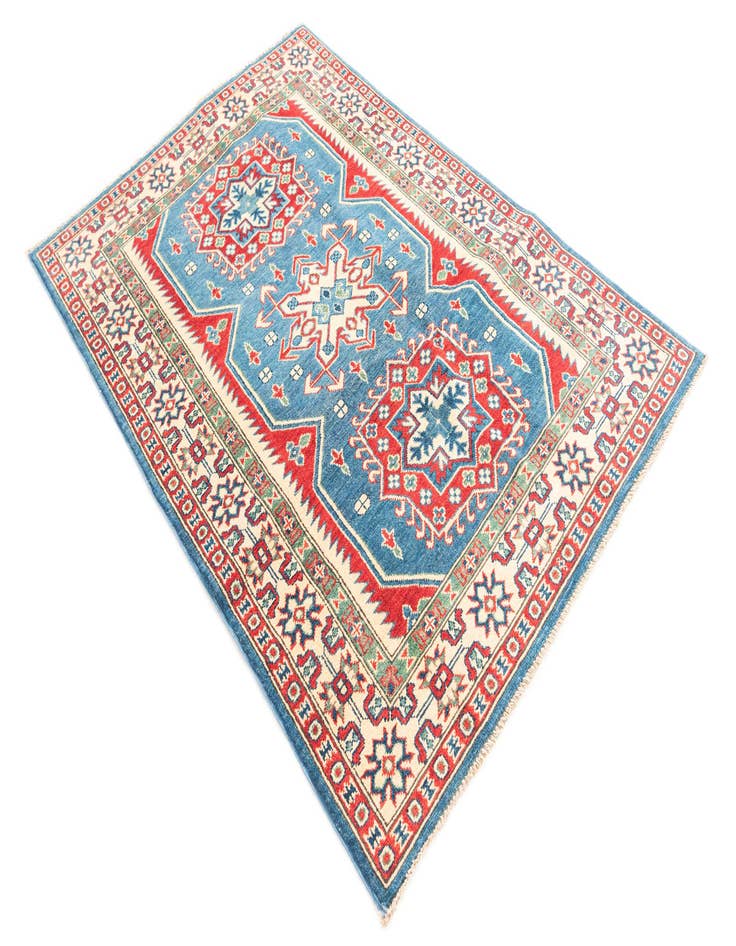 Detail image of  4' x 6'  Hand Knotted Kazak Rug
