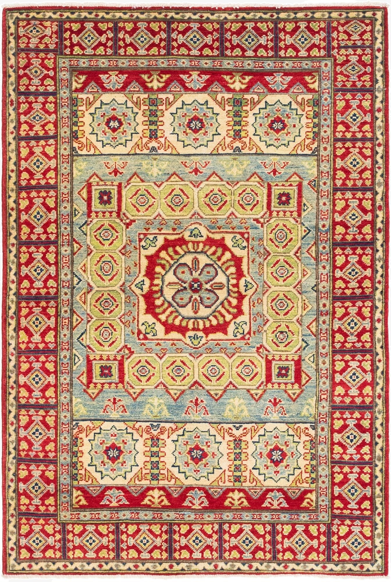  4' x 5' 10  Hand Knotted Kazak Rug