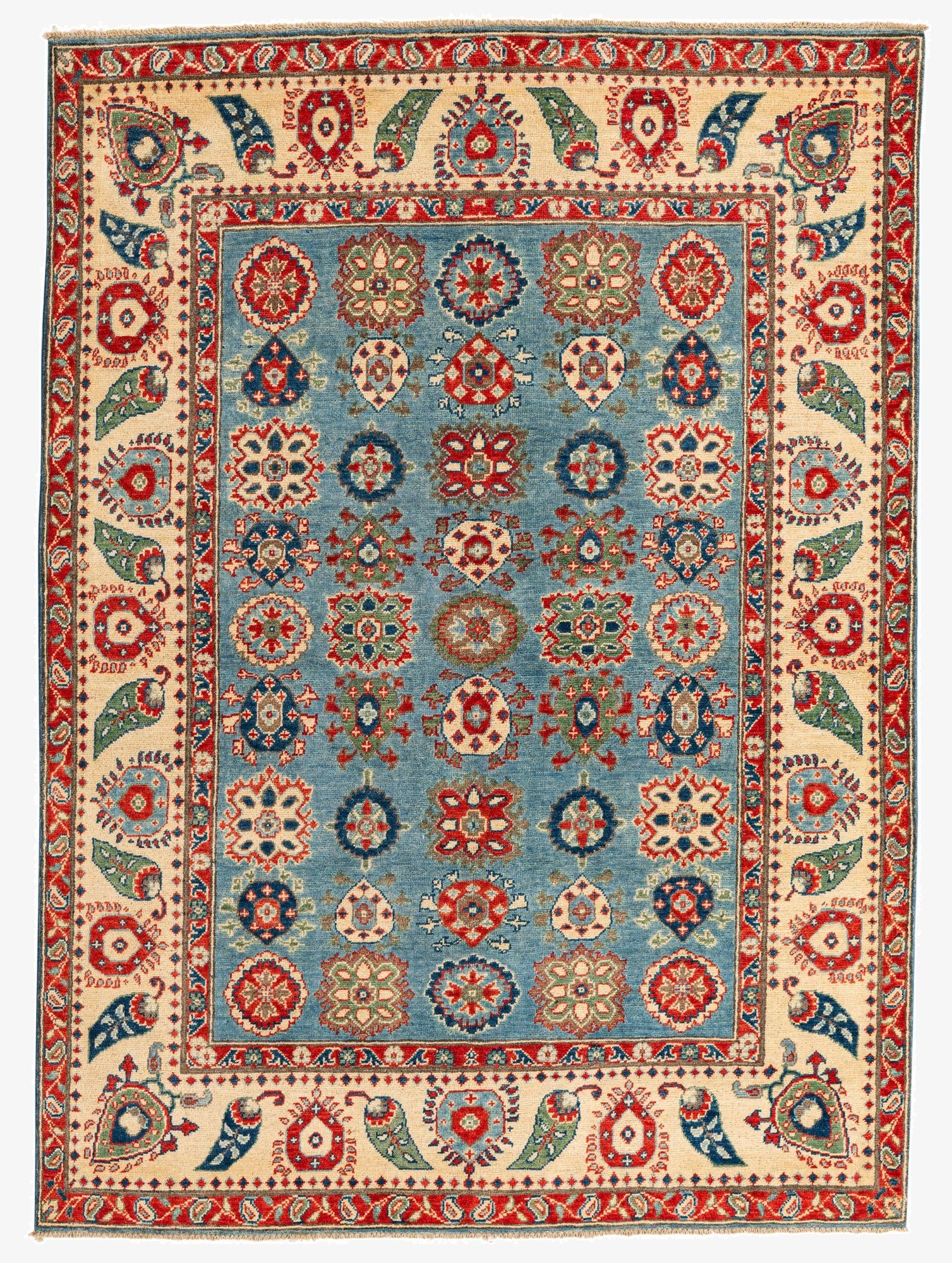  5' 8 x 7' 9  Hand Knotted Kazak Rug