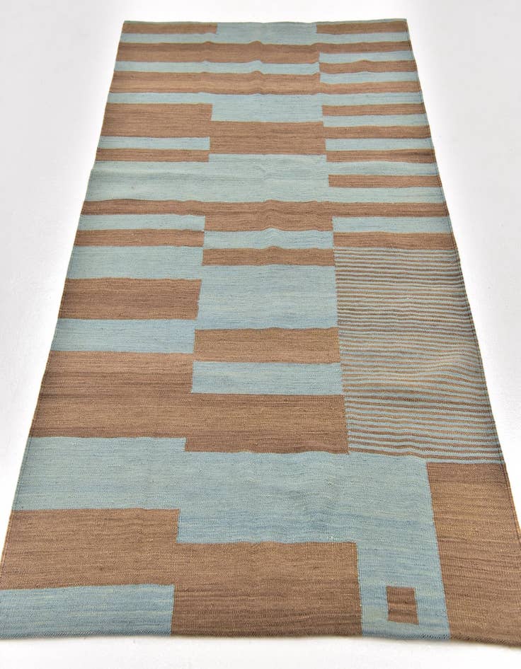 Detail image of  4' 4 x 5' 10  Hand Woven Kilim Modern Wool Rug