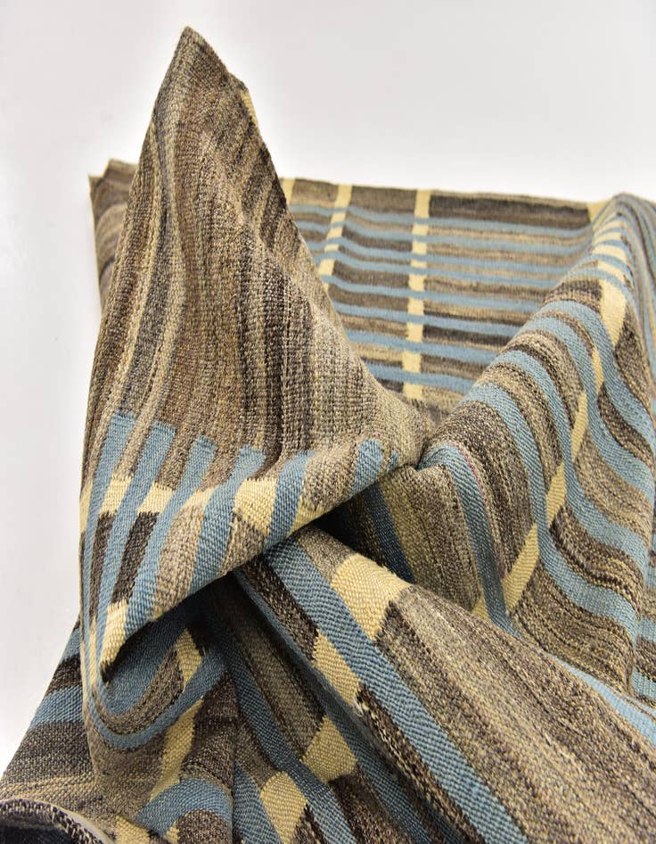 Detail image of  5' 8 x 8' 3  Hand Woven Kilim Modern Wool Rug