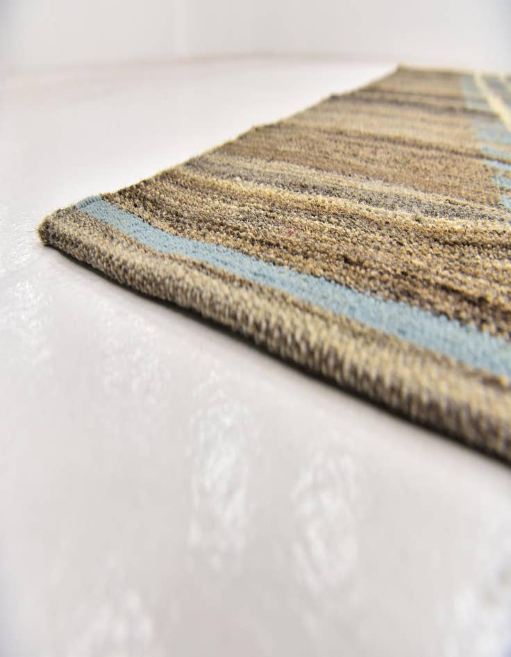Detail image of  5' 8 x 8' 3  Hand Woven Kilim Modern Wool Rug