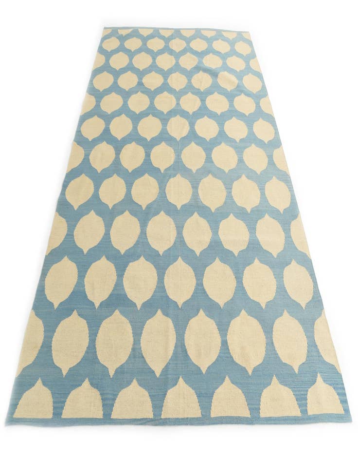 Detail image of  7' x 9' 8  Hand Woven Kilim Modern Wool Rug