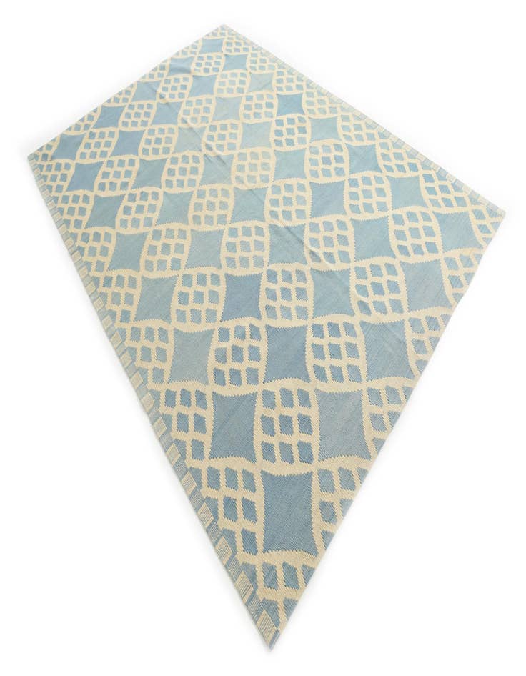 Detail image of  7' 1 x 9' 8  Hand Woven Kilim Modern Wool Rug