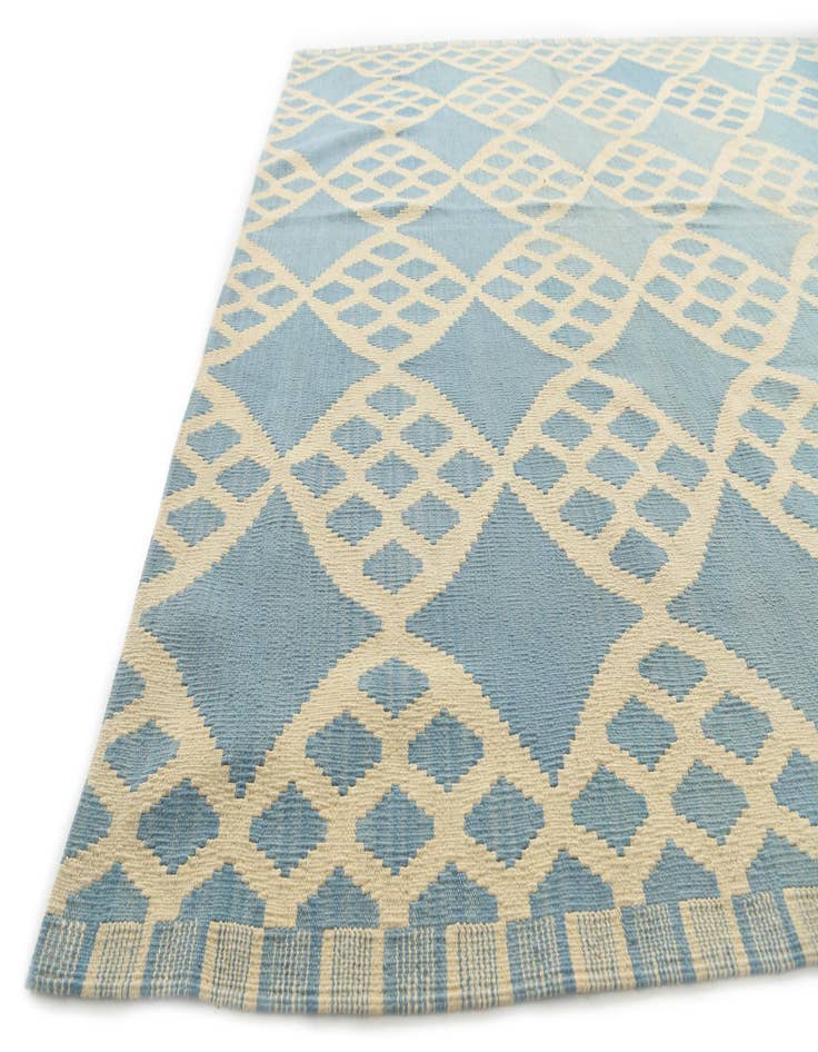 Detail image of  7' 1 x 9' 8  Hand Woven Kilim Modern Wool Rug