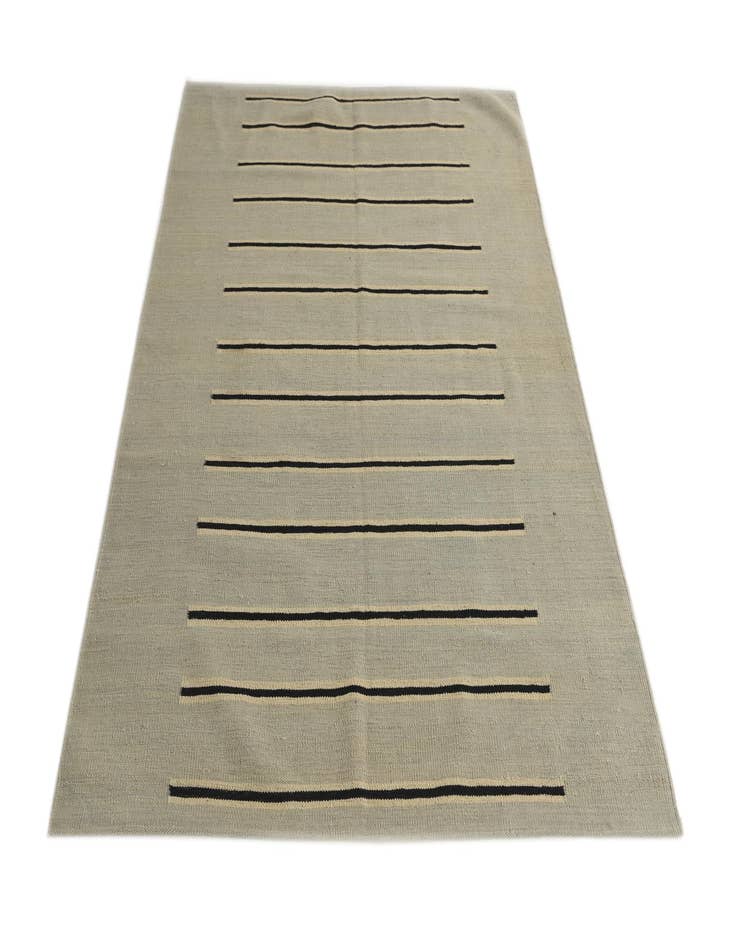 Detail image of  4' 3 x 5' 10  Hand Woven Kilim Modern Wool Rug