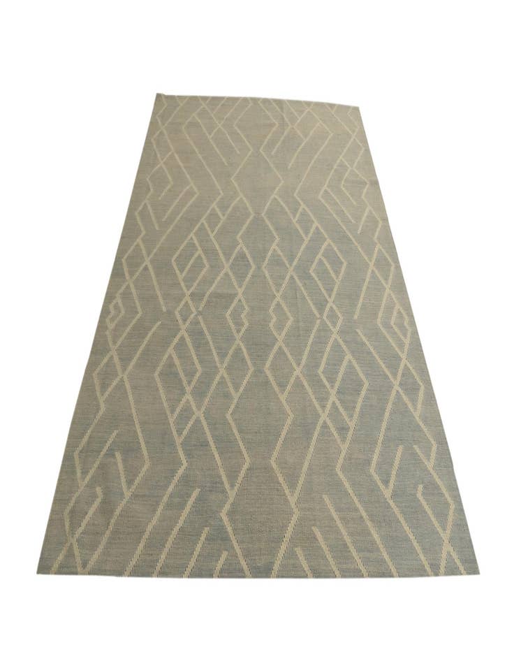 Detail image of  6' x 7' 10  Hand Woven Kilim Modern Wool Rug