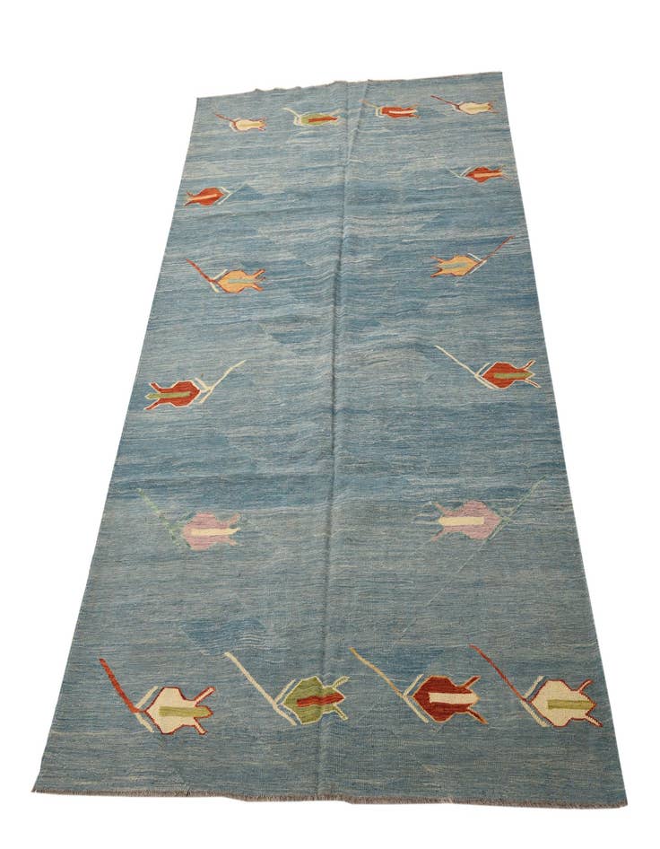 Detail image of  6' 5 x 9' 8  Hand Woven Kilim Modern Wool Rug