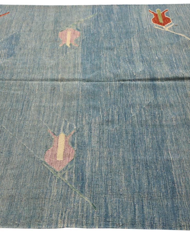 Detail image of  6' 5 x 9' 8  Hand Woven Kilim Modern Wool Rug