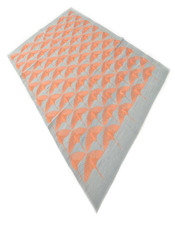 Detail image of  6' 6 x 9' 7  Hand Woven Kilim Modern Wool Rug