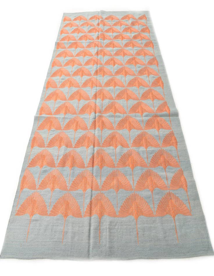 Detail image of  6' 6 x 9' 7  Hand Woven Kilim Modern Wool Rug