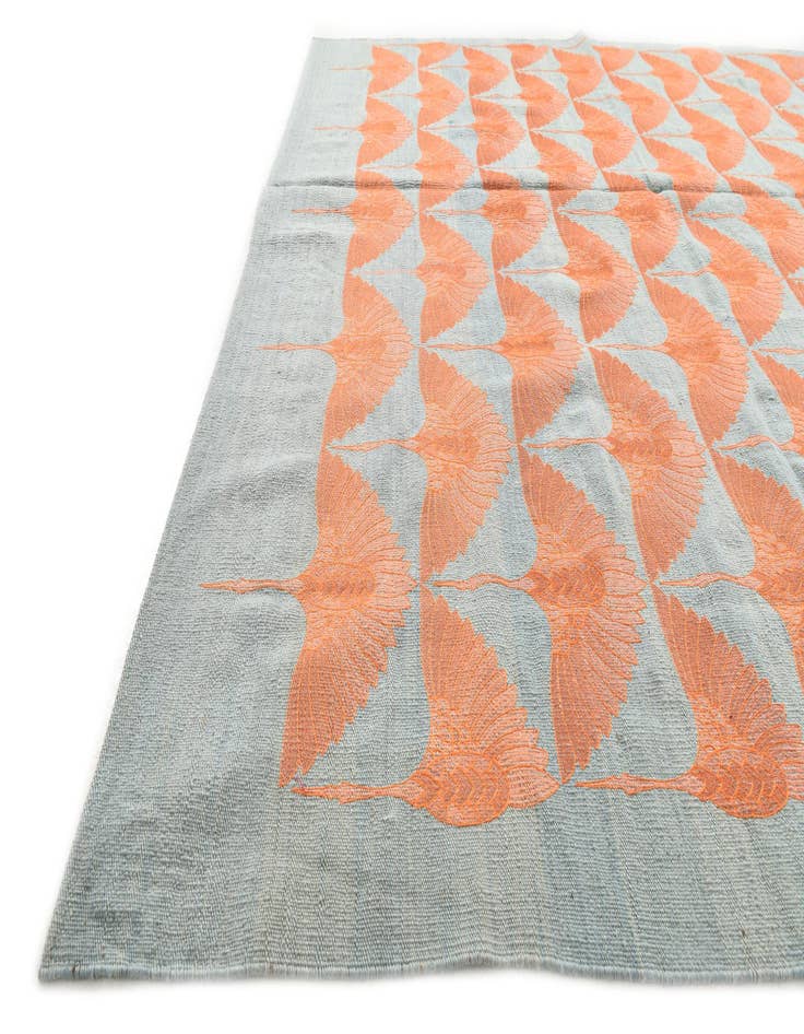 Detail image of  6' 6 x 9' 7  Hand Woven Kilim Modern Wool Rug