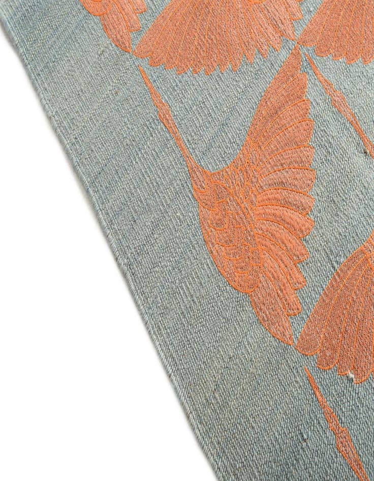 Detail image of  6' 6 x 9' 7  Hand Woven Kilim Modern Wool Rug