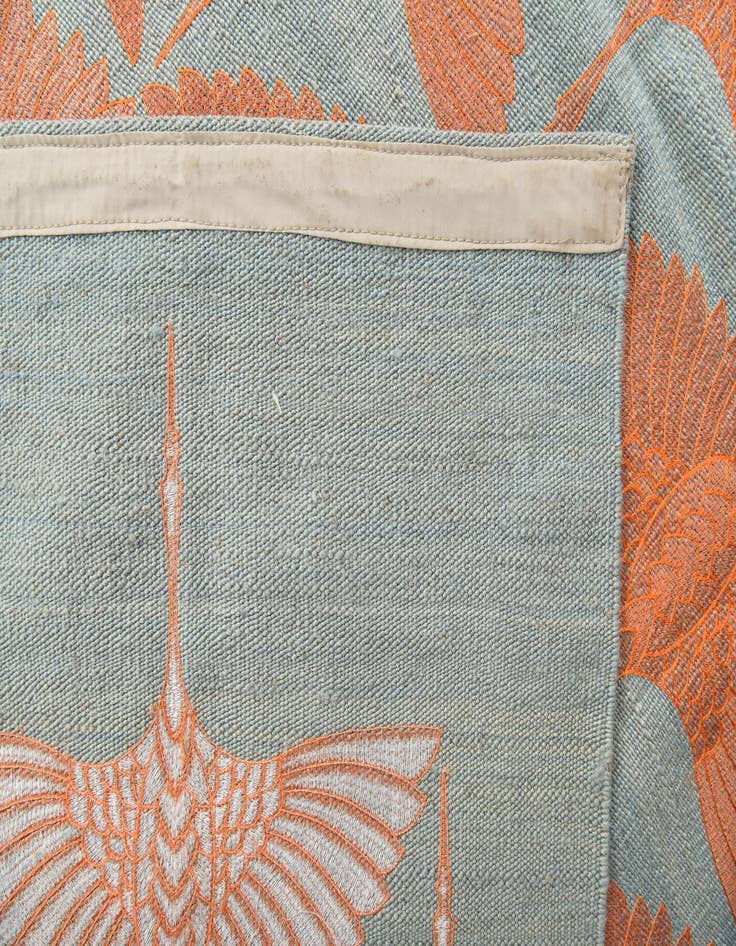 Detail image of  6' 6 x 9' 7  Hand Woven Kilim Modern Wool Rug