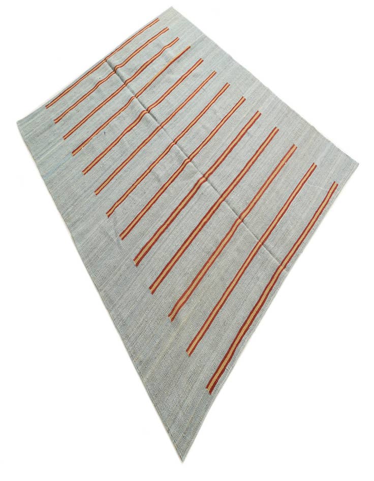 Detail image of  5' 3 x 6' 5  Hand Woven Kilim Modern Wool Rug