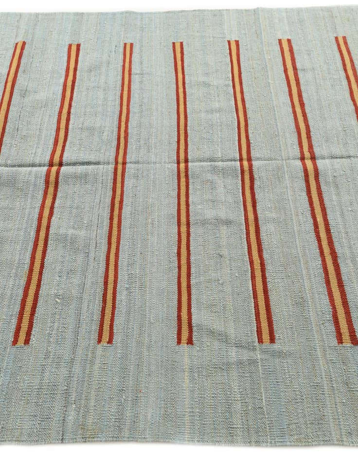 Detail image of  5' 3 x 6' 5  Hand Woven Kilim Modern Wool Rug