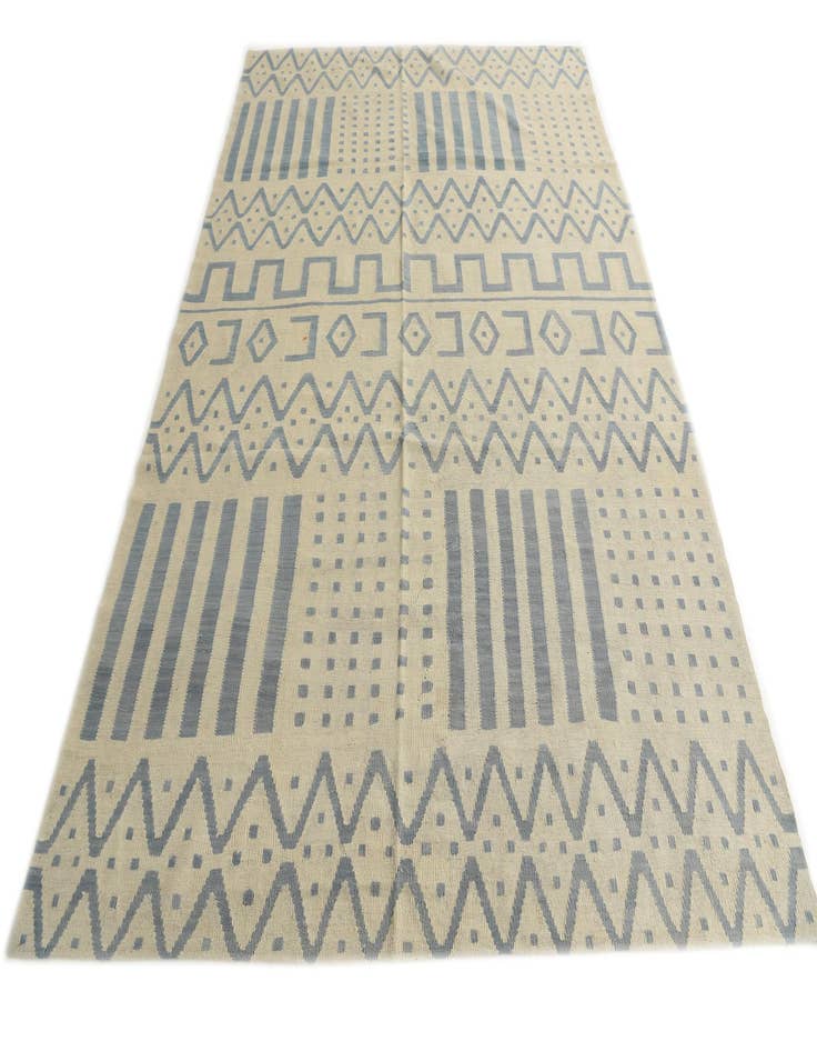 Detail image of  7' x 9' 9  Hand Woven Kilim Modern Wool Rug