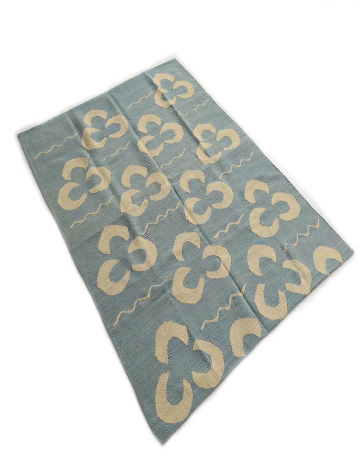 Detail image of  5' x 6' 5  Hand Woven Kilim Modern Wool Rug