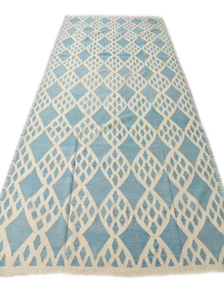 Detail image of  8' 7 x 11' 8  Hand Woven Kilim Modern Wool Rug