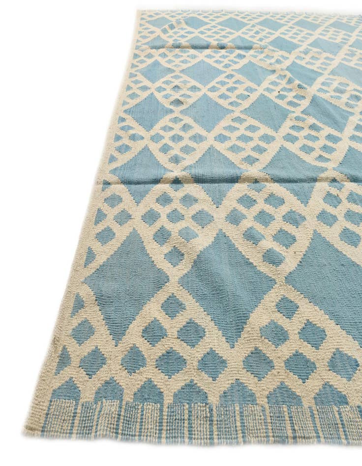 Detail image of  8' 7 x 11' 8  Hand Woven Kilim Modern Wool Rug