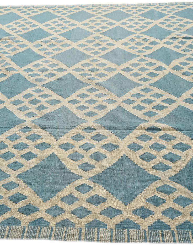 Detail image of  8' 7 x 11' 8  Hand Woven Kilim Modern Wool Rug