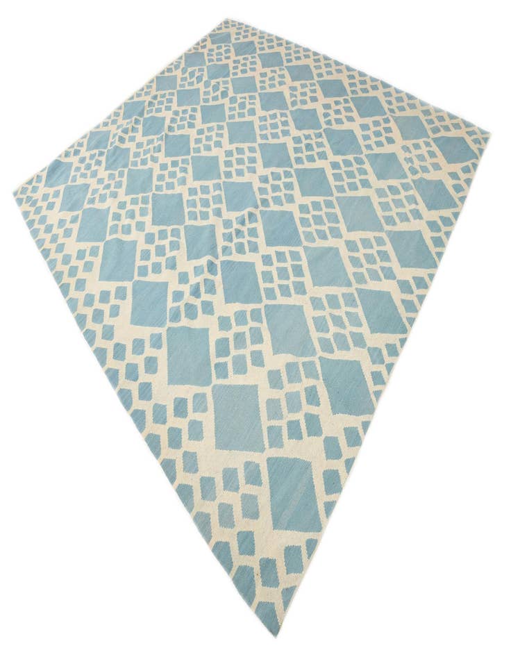 Detail image of  8' 9 x 9' 8  Hand Woven Kilim Modern Wool Rug