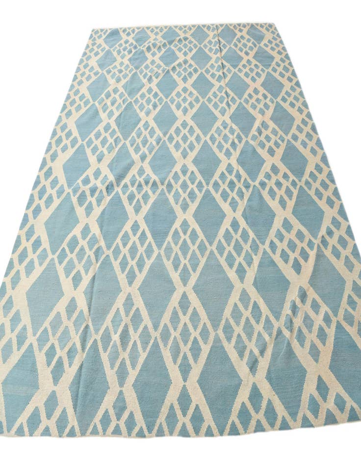 Detail image of  8' 9 x 9' 8  Hand Woven Kilim Modern Wool Rug