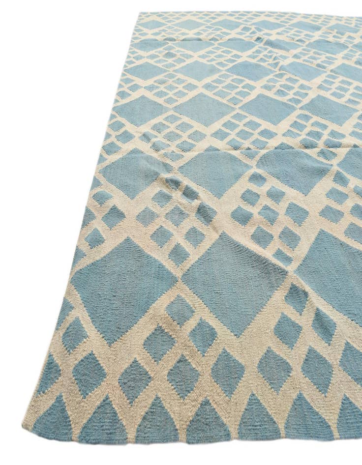 Detail image of  8' 9 x 9' 8  Hand Woven Kilim Modern Wool Rug
