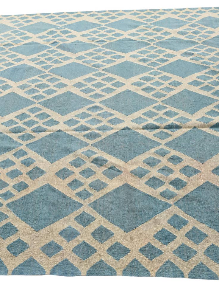 Detail image of  8' 9 x 9' 8  Hand Woven Kilim Modern Wool Rug