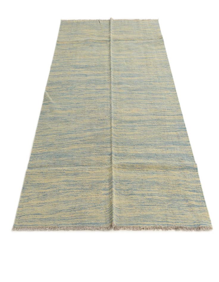 Detail image of  4' 1 x 6'  Hand Woven Kilim Modern Wool Rug