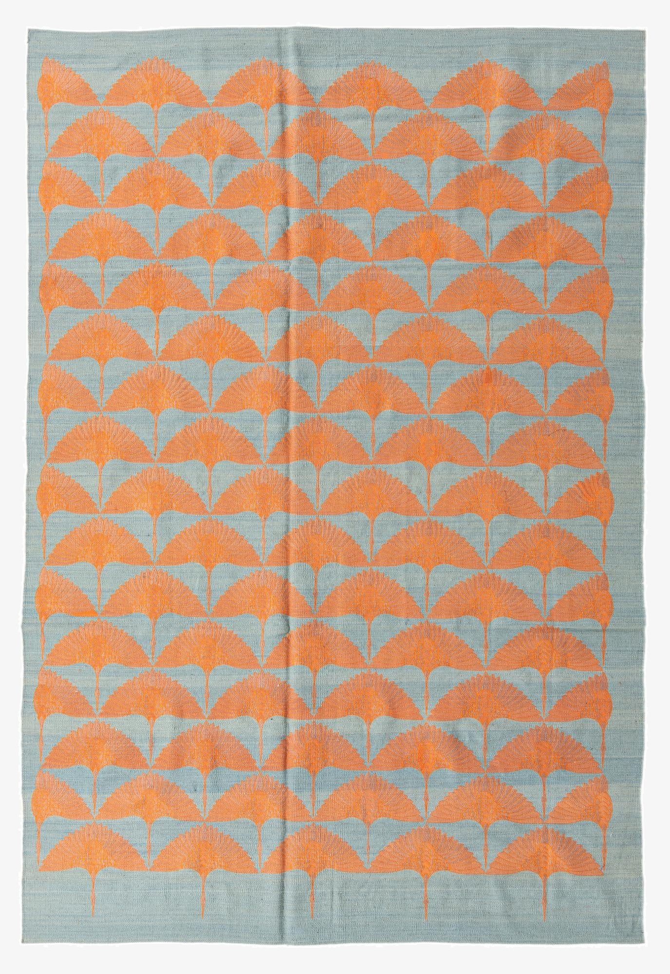  6' 6 x 9' 7  Hand Woven Kilim Modern Wool Rug