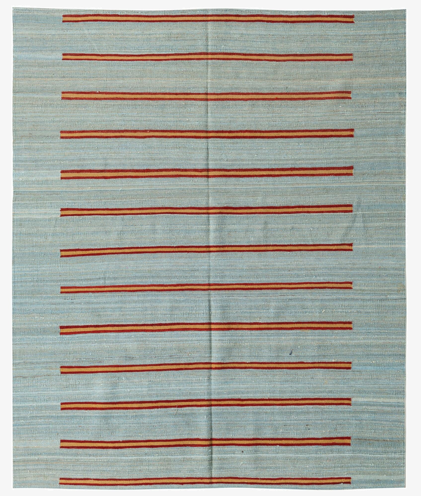  5' 3 x 6' 5  Hand Woven Kilim Modern Wool Rug