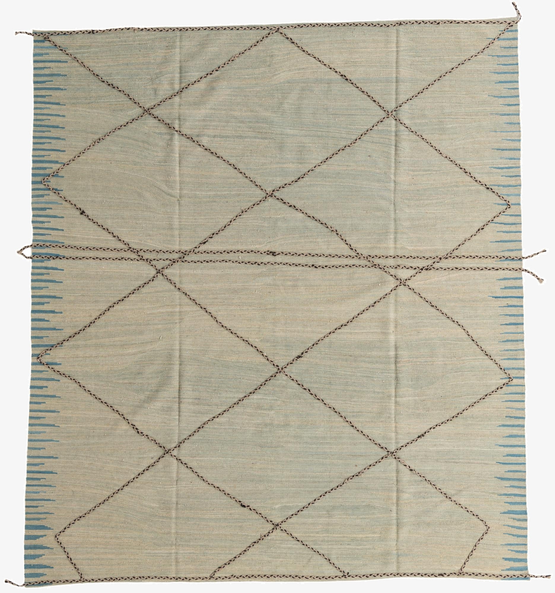  8' 5 x 9' 7  Hand Woven Kilim Modern Wool Rug