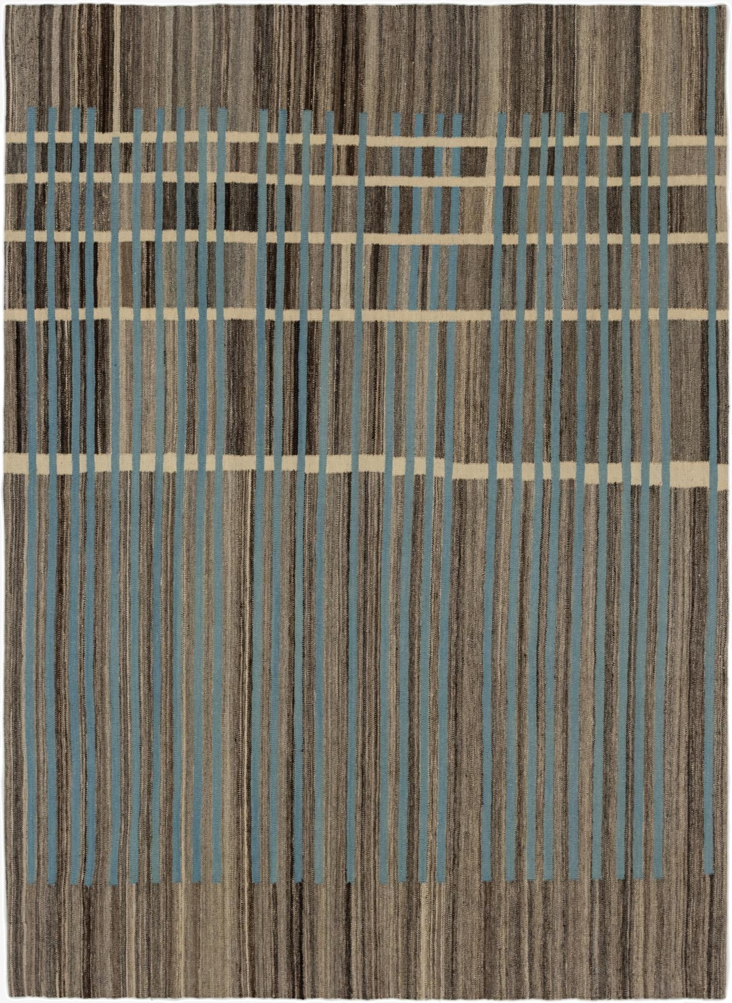  5' 8 x 8'  Hand Woven Kilim Modern Wool Rug