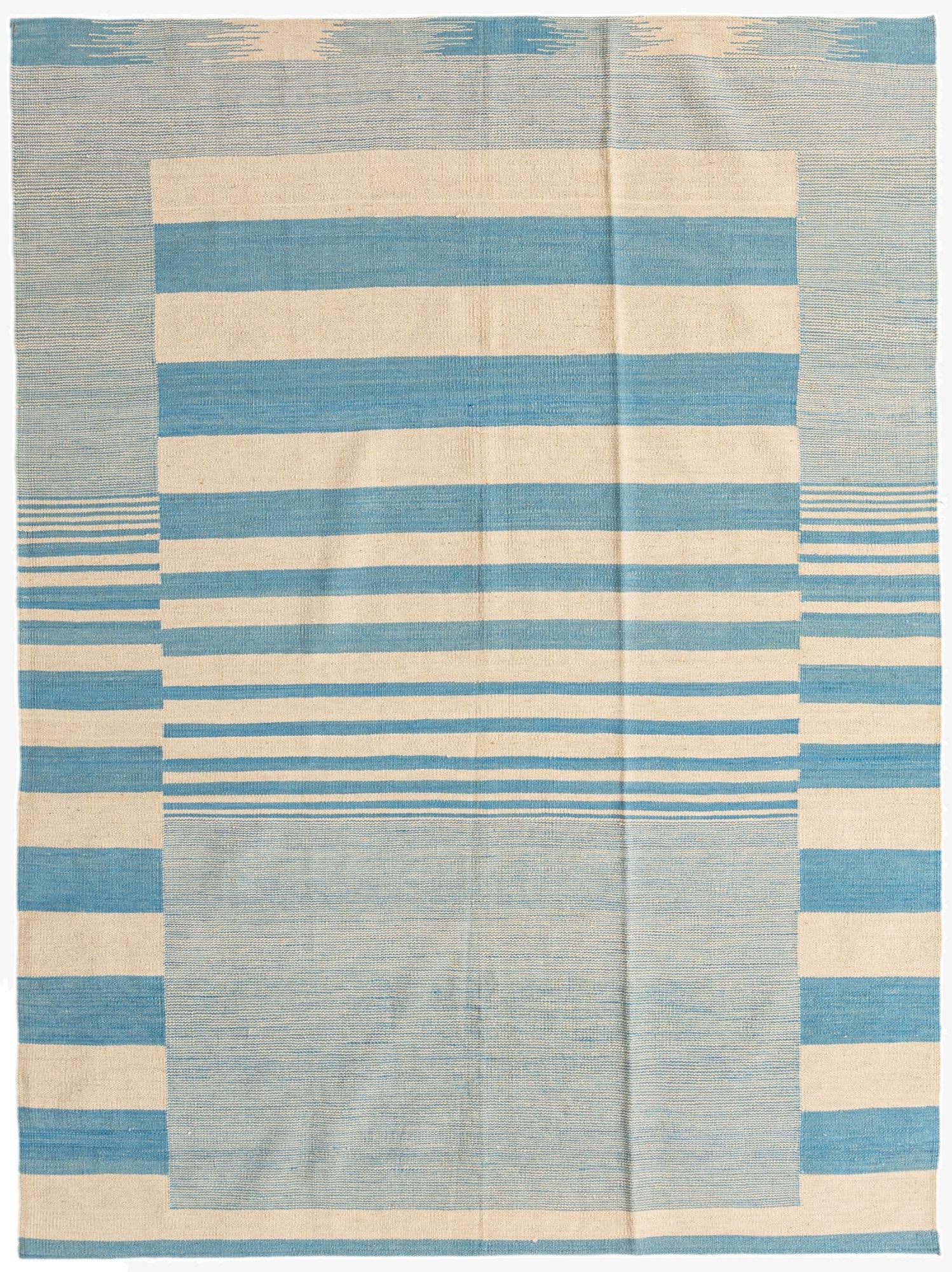  5' 9 x 7' 7  Hand Woven Kilim Modern Wool Rug