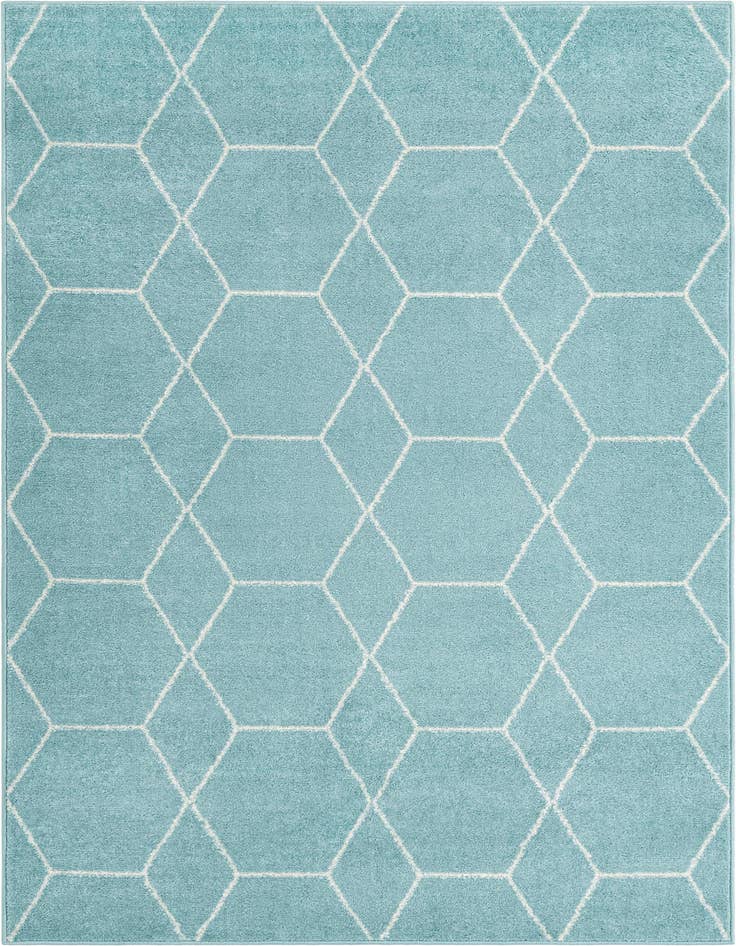 Detail image of 5' 3 x 8' Lattice Frieze Rug