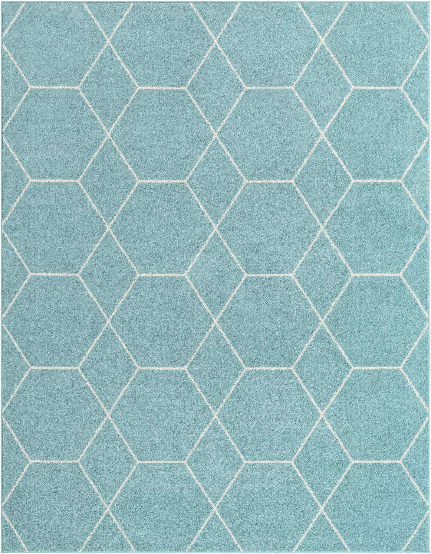 Primary image  7' 10 x 11' Lattice Frieze Rug