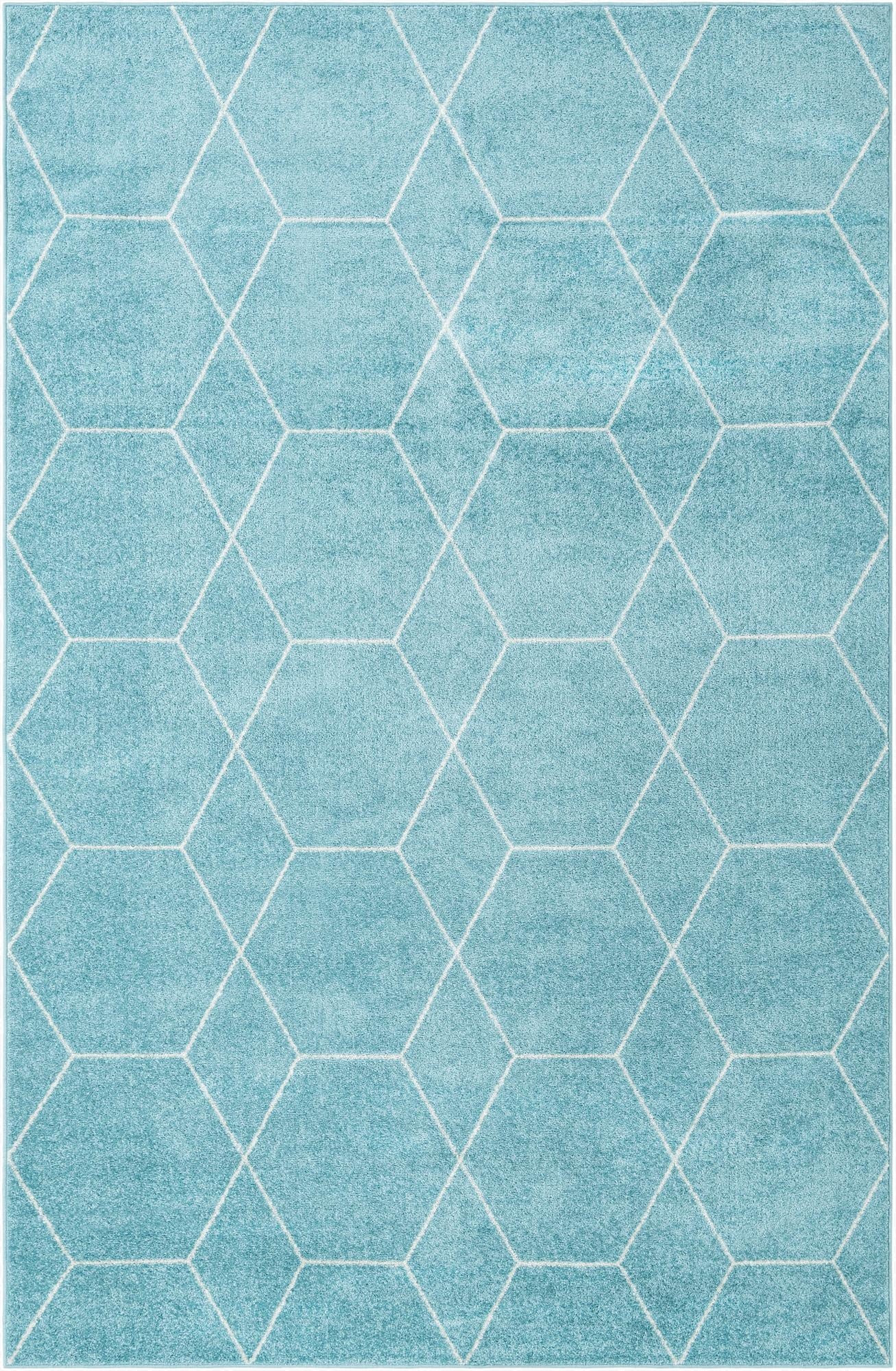  7' x 11' Lattice Frieze Rug