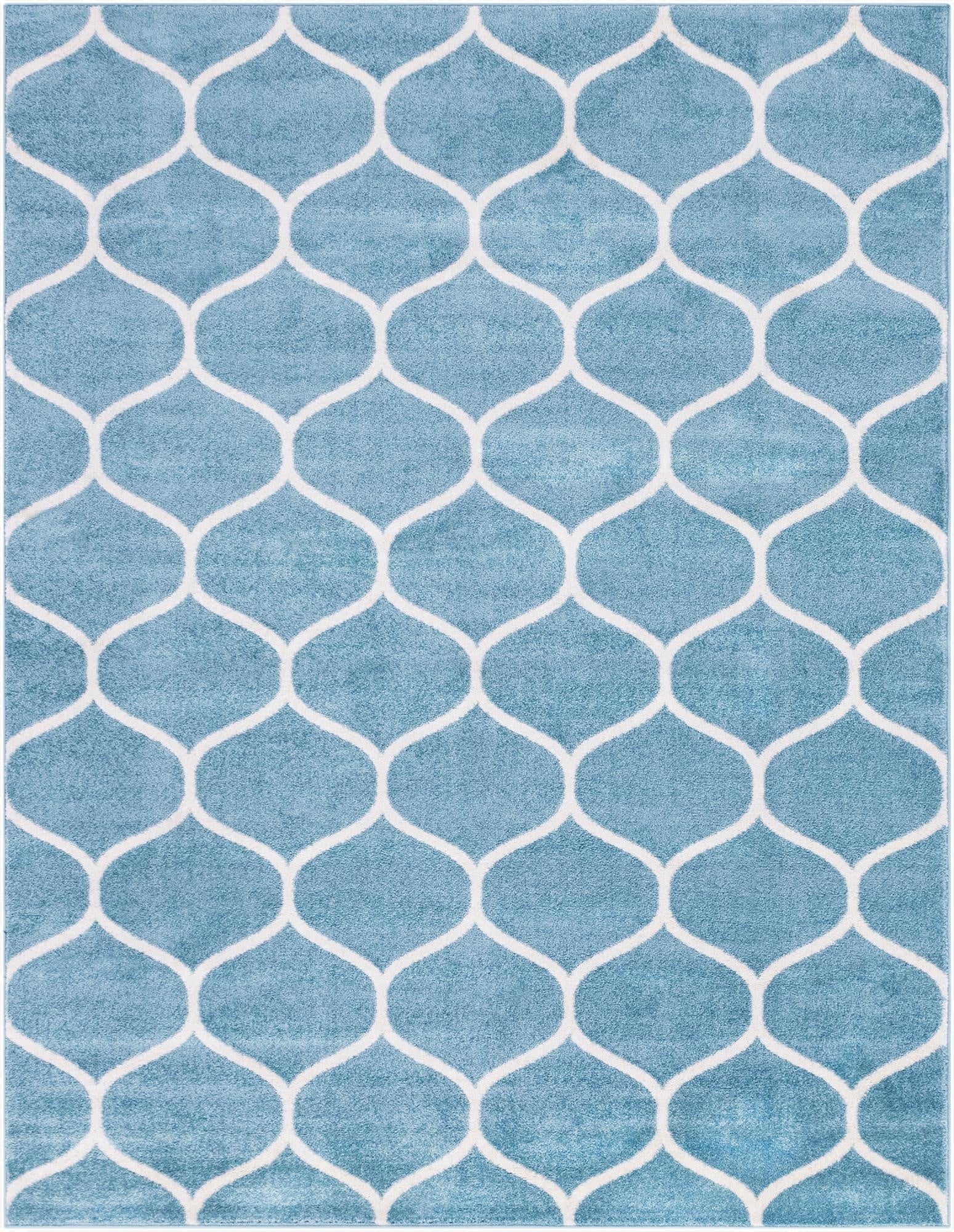  7' 10 x 10' Lattice Frieze Rug