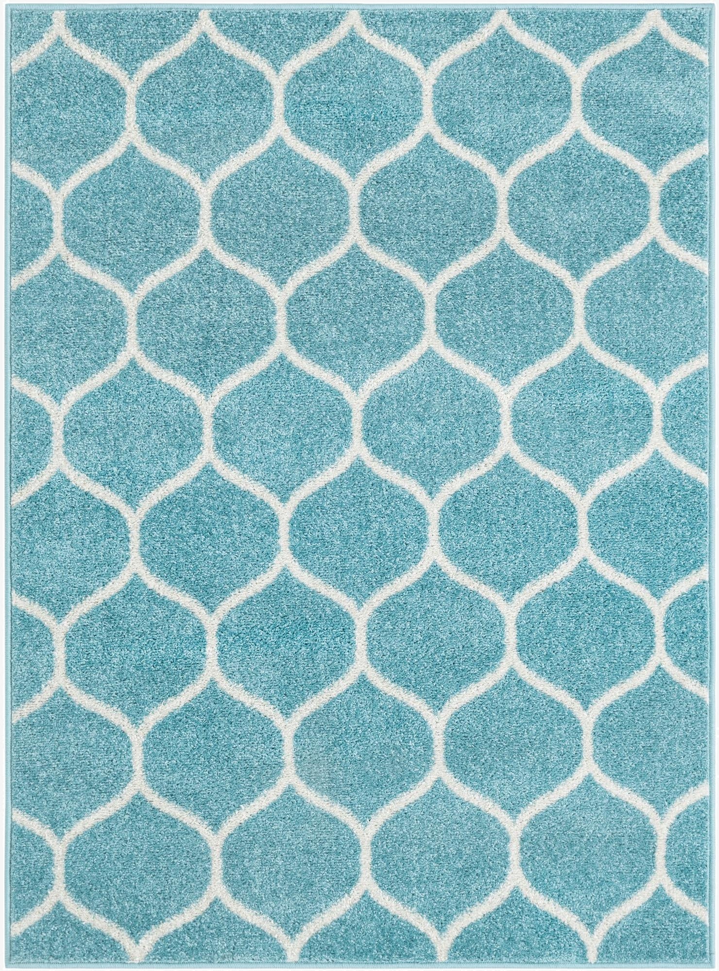  4' x 5' 3 Lattice Frieze Rug