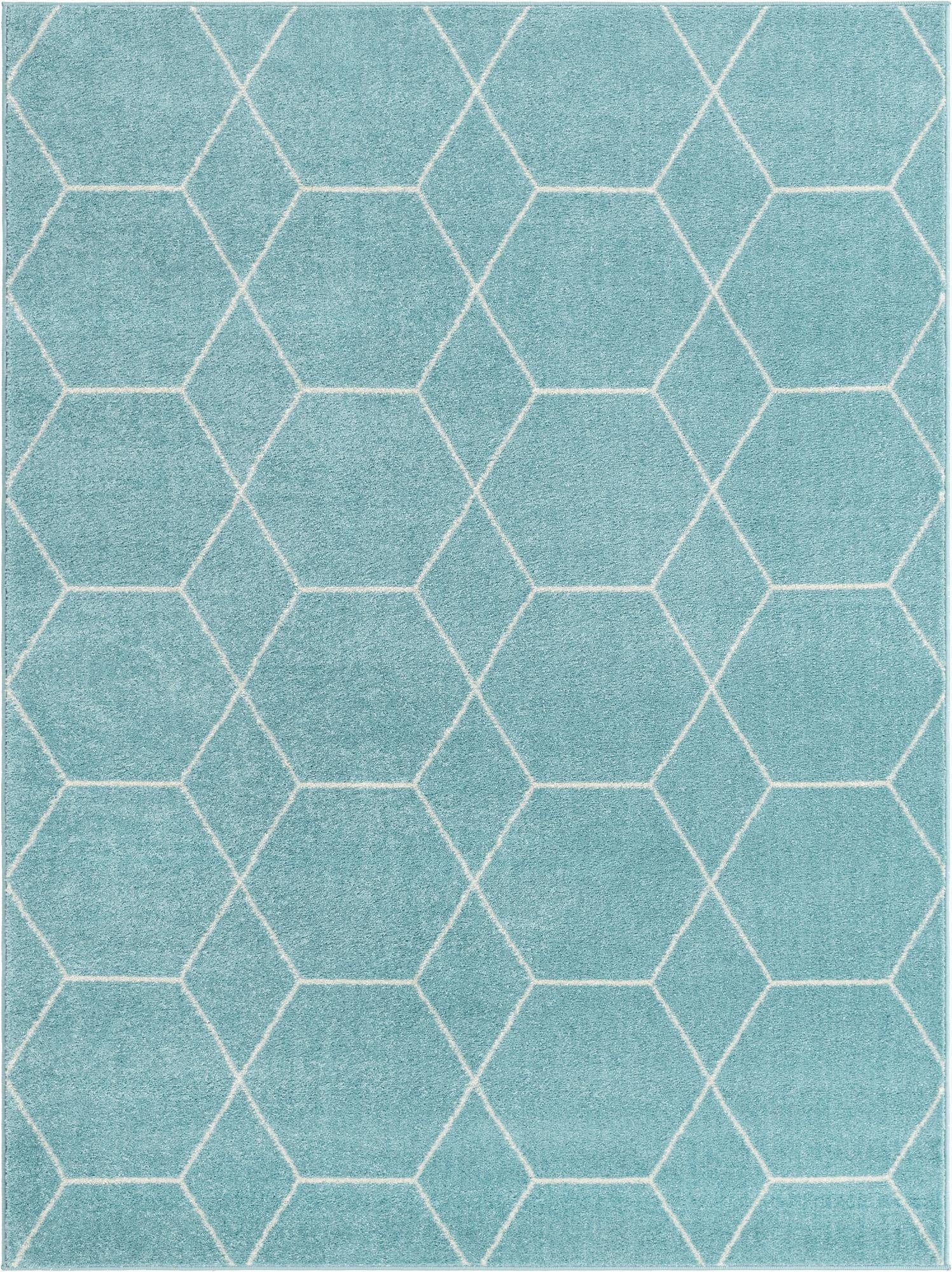  9' x 12' Lattice Frieze Rug