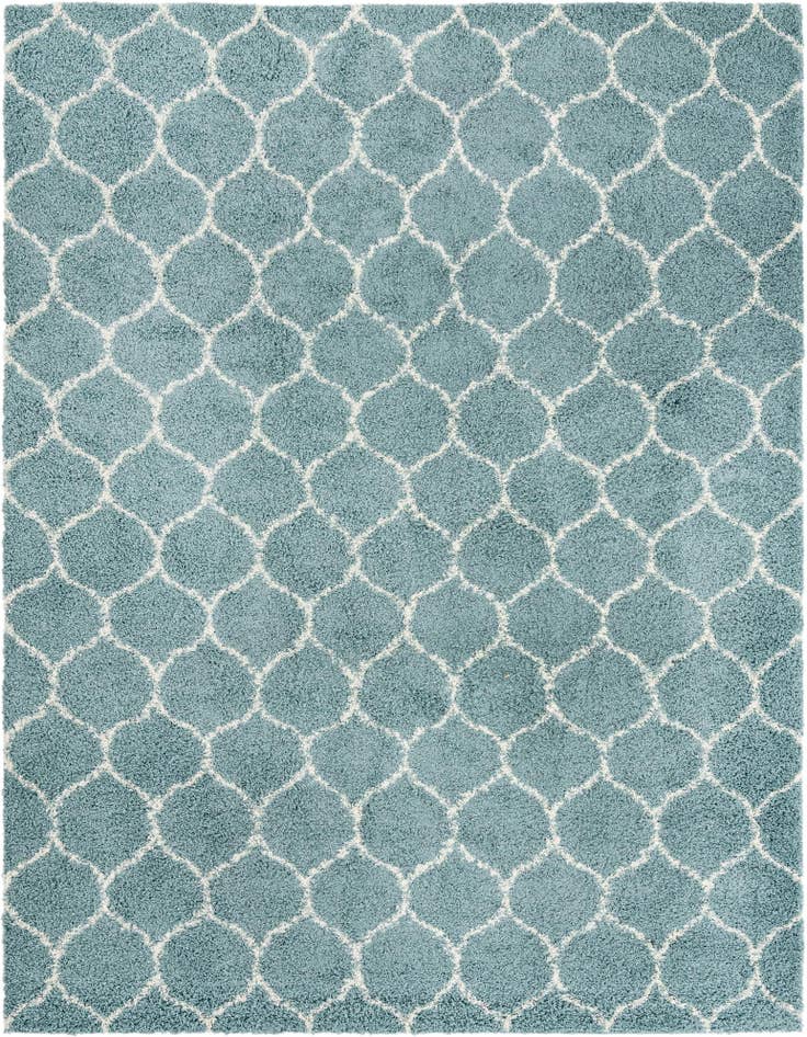 Detail image of  10' x 13' Lattice Shag Rug