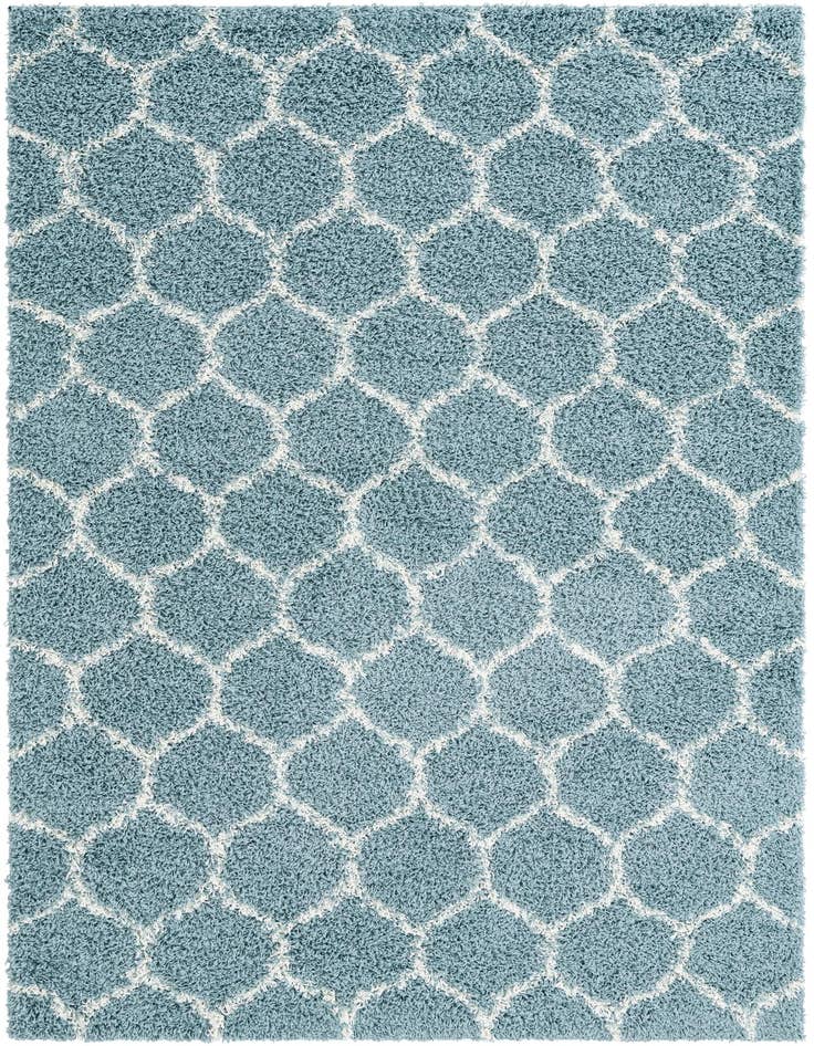 Detail image of  6' x 9' Lattice Shag Rug