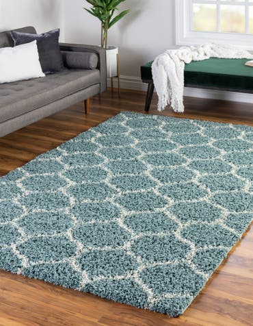  7' 10 x 10' Lattice Shag Rug