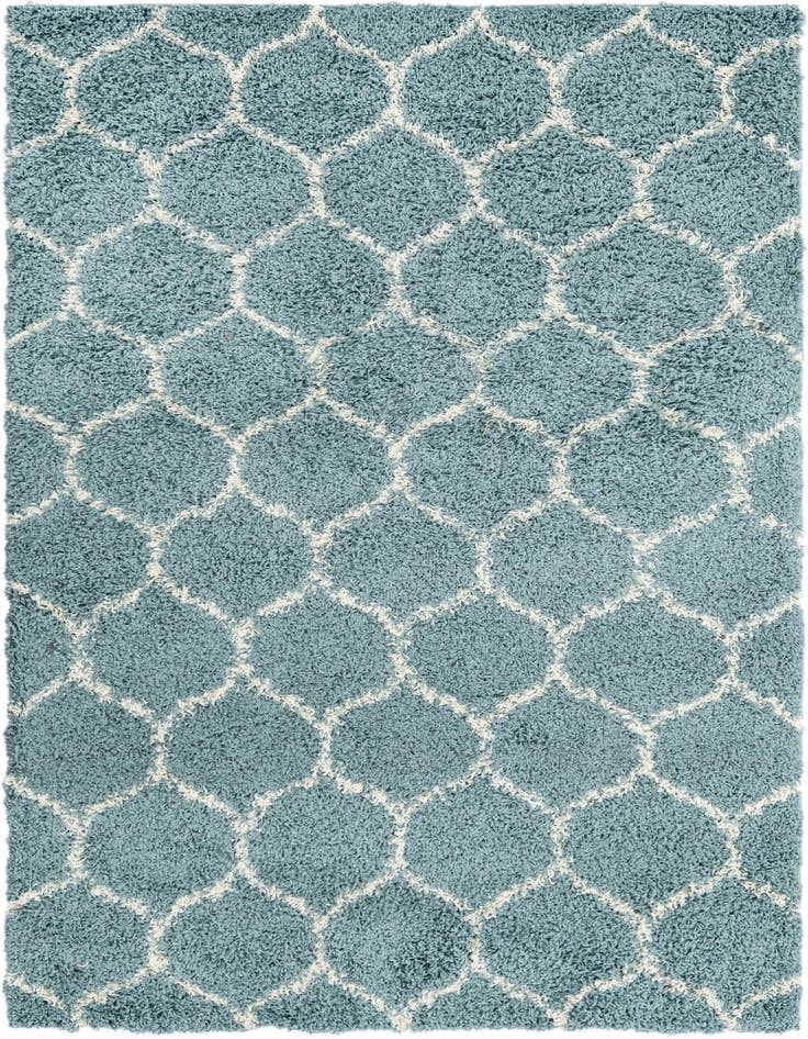 Detail image of  5' 3 x 8' Lattice Shag Rug
